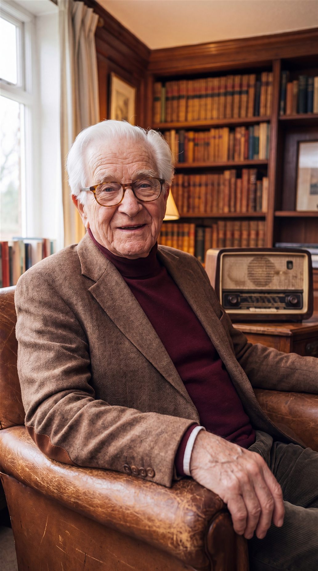 Dr. Roland Ashby at home in his study
